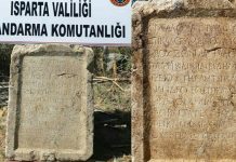 Isparta’da 1.800 yıllık kitabe ele geçirildi