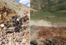 Hakkari'de Bir Anda Freni Boşalan Kamyon Uçurumdan Yuvarlandı