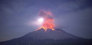 Sakurajima Yanardağı’nda patlama meydana geldi!