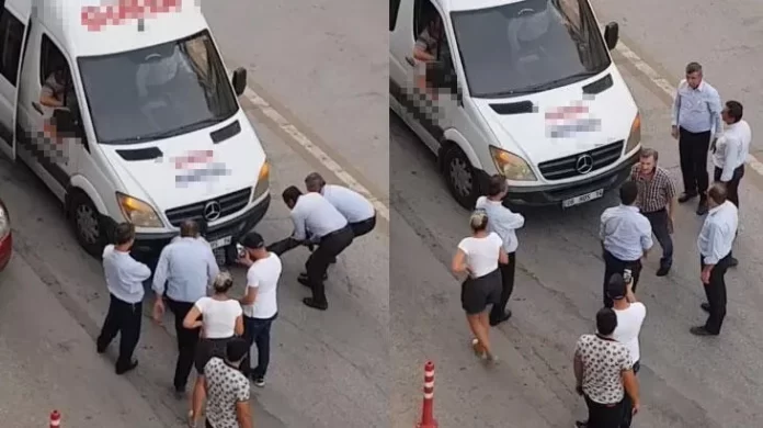 Yaşlı adam market servisinin altında kaldı!