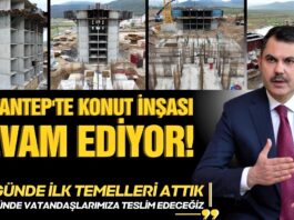 “Afet konutlarımız hızla yükseliyor”