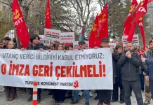 TKP’den Dışişleri Bakanlığı önünde protesto: ‘O bildiriden ülkemizin adını derhal çıkaracaksınız’