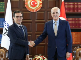 Numan Kurtulmuş, NATO PA Başkanı Perestrello ile görüştü